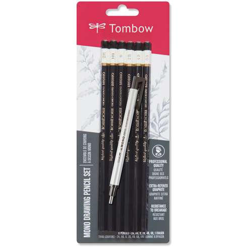 Lote de 6 lápices + 1 bolígrafo Mono Cero Tombow 