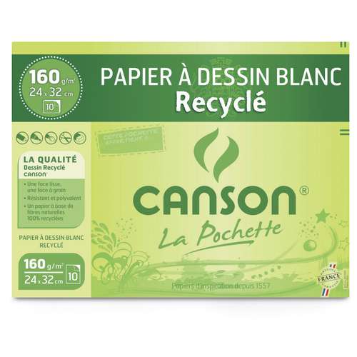 Minipack de papel de dibujo reciclado Canson XL 