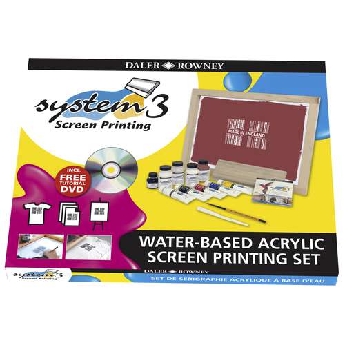 Set de serigrafía acrílica a base de agua Daler-Rowney System 3 