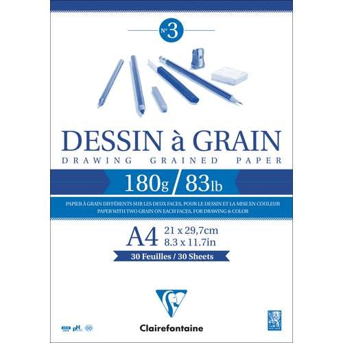 Bloque para dibujo Papel con grano. Clairefontaine (180g/m²) 