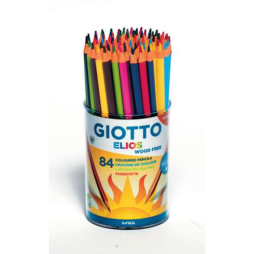 Bote de 84 lápices de colores Elios Wood Free 