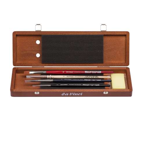 Set de pinceles de acuarela 5280 da Vinci, caja regalo de 4 pinceles 