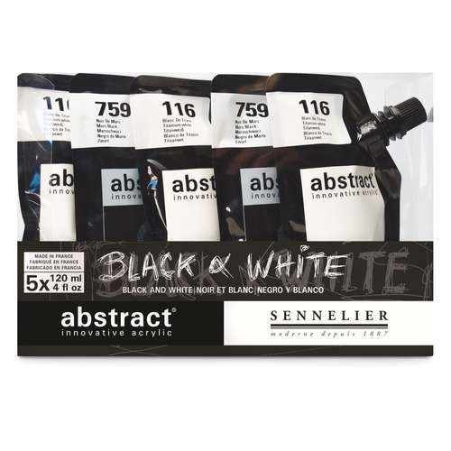 Cajita Abstract negros y blancos 