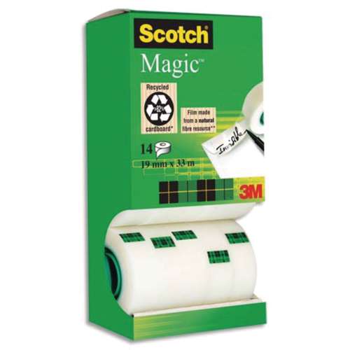 Paquete de 14 cintas adhesivas invisibles Scotch® Magic 810 