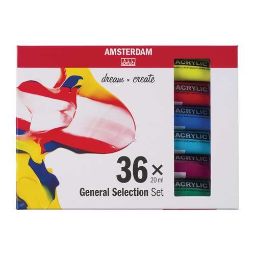 Caja 36 tubos acrílico Amsterdam 
