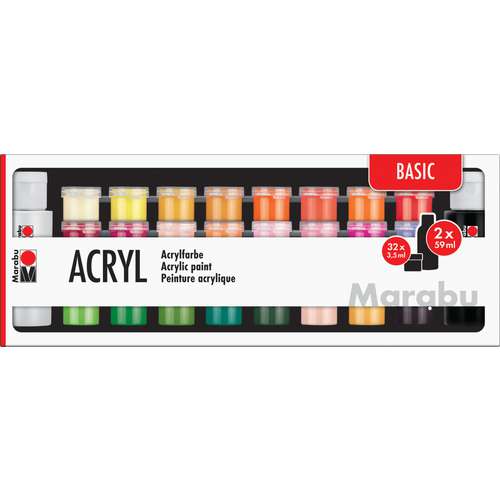 Set de pintura acrílica Basic Marabu 