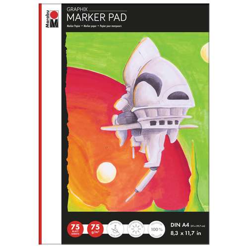 Bloc de dibujo Graphix Marker Pad Marabu 