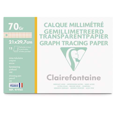 Papel calco milimetrado Clairefontaine 