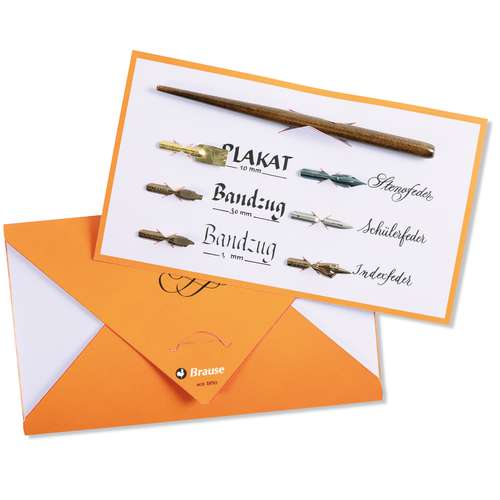 Set de plumas y portaplumas para escritura y caligrafía Brause 