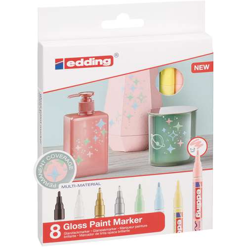 Set de 8 rotuladores Edding 751 Pastel 