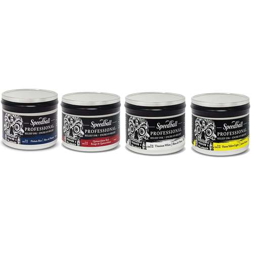 Set tinta para relieve Speedball Professionnal 4 x 237 ml 