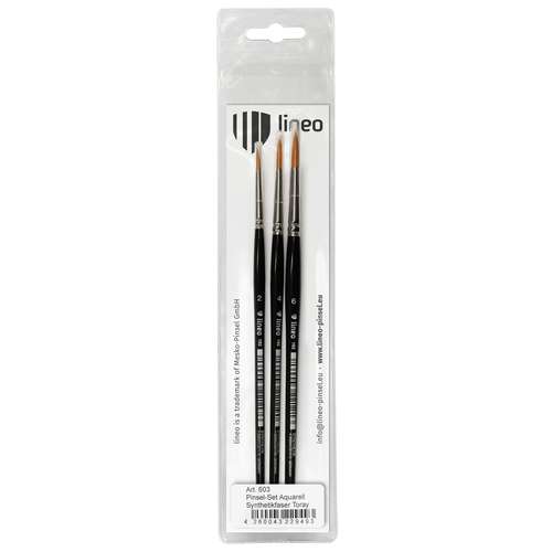 Set de pinceles redondos serie 192 Lineo de fibras sintéticas Torray 