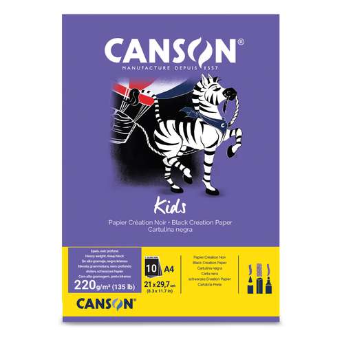 Bloc Canson Kids Cartulina Negra 