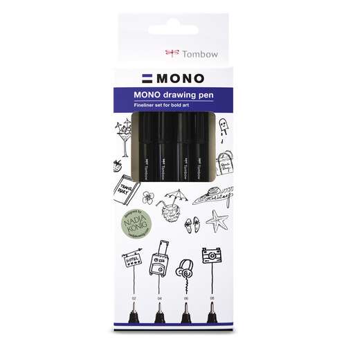 Set de 4 Fineliners Mono Drawing Pen Tombow 