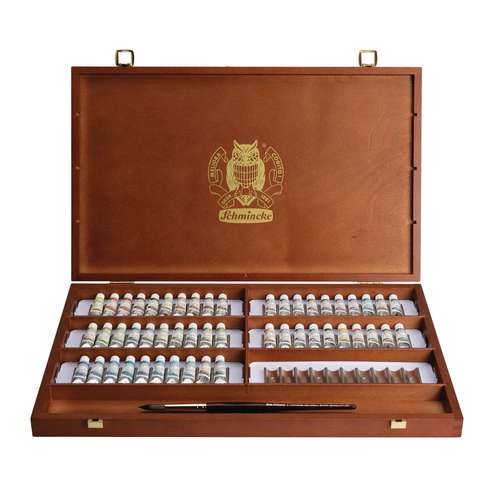 Acuarelas supergranulantes en caja de madera Schmincke Horadam 