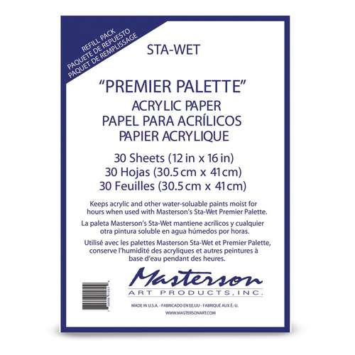 Lote de 30 hojas de papel especial para caja hermética Sta-Wet Premier Masterson 