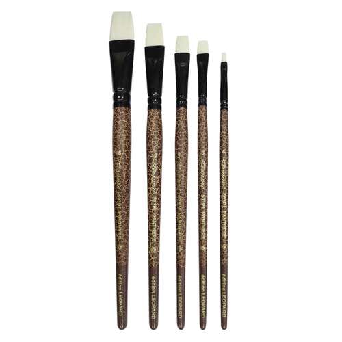 Pincel edición leopardo punta plana, mango corto serie 503PL Léonard 
