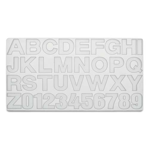 Molde de silicona números y letras Glorex  