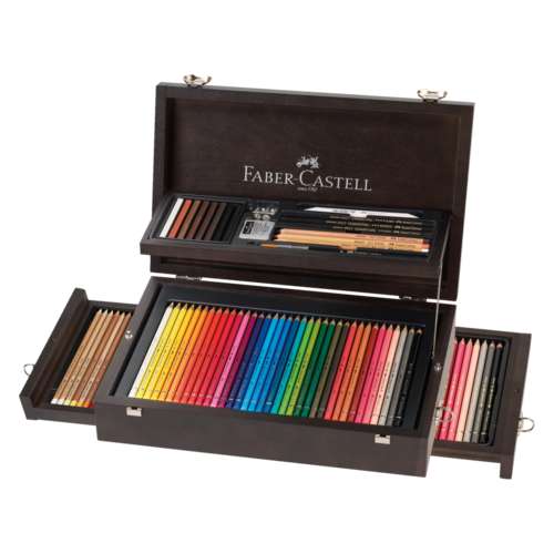 Estuche de madera Art & Graphic Collection de 125 piezas Faber-Castell 